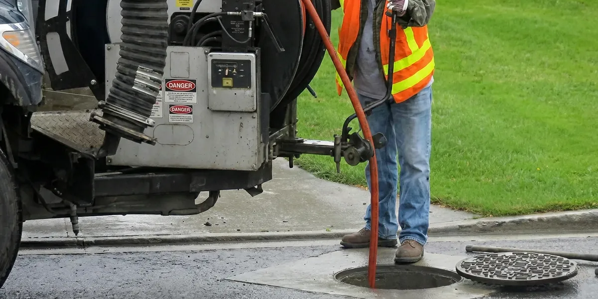 sewage clean up professionals using industrial equipment to remove contaminated wastewater in Staten Island, NY